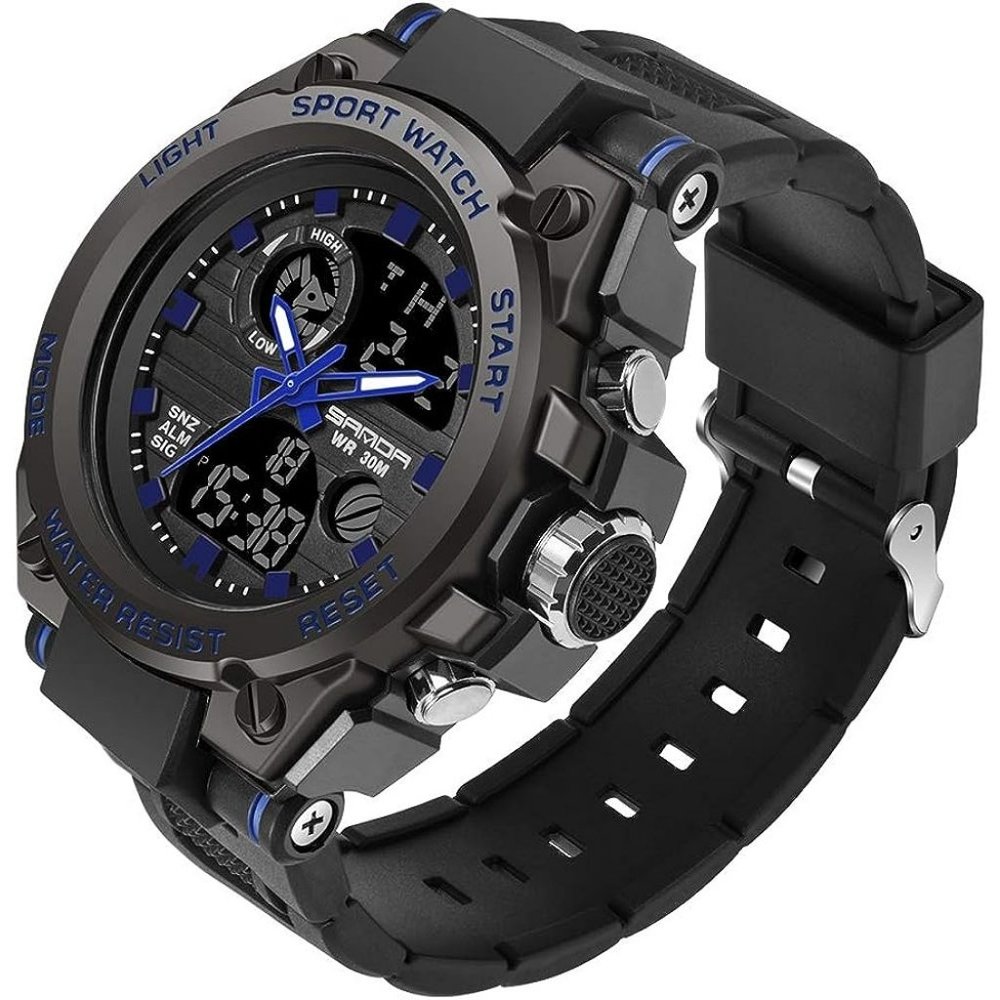 KXAITO Men's Sports Waterproof Military Watch Date Multi Function LED Watch